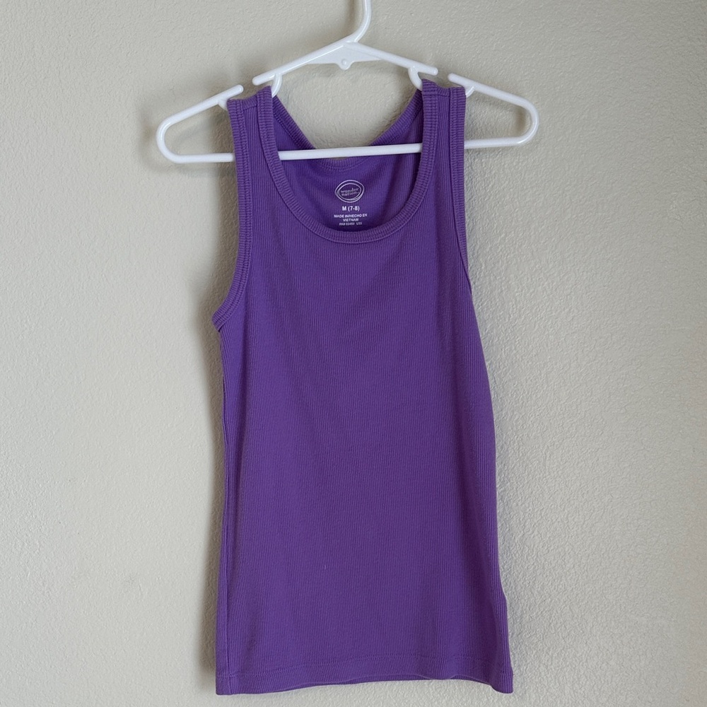 🌸Wonder Nation Purple Ribbed Tank🌸